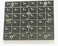 EM-Tec CS36/9 C-Square multi pin stub holder for 36x Ø12.7mm or 9 x Ø25.4mm pin stubs, pin